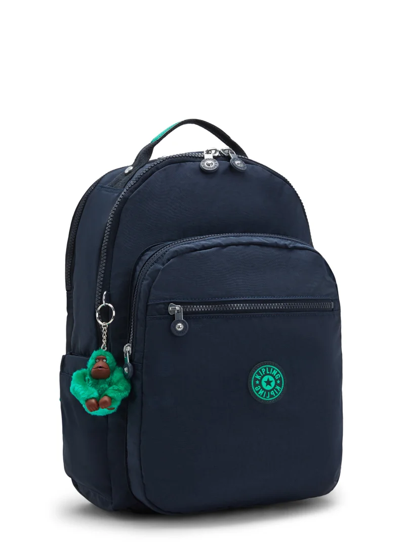 kipling Seoul Lap Large backpack (with laptop compartment) Blue Green Bl-I4275CD7