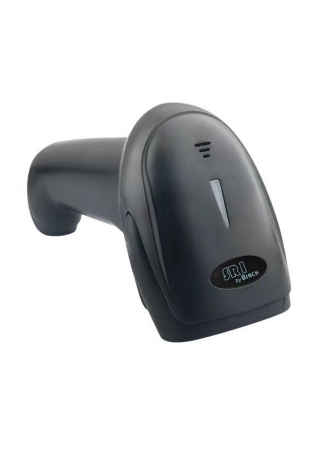 بيرتش - قارئ وماسح باركود سلكي محمول باليد ثنائي الأبعاد طراز SR1 – أسود، مع اتصال USB - Image 1