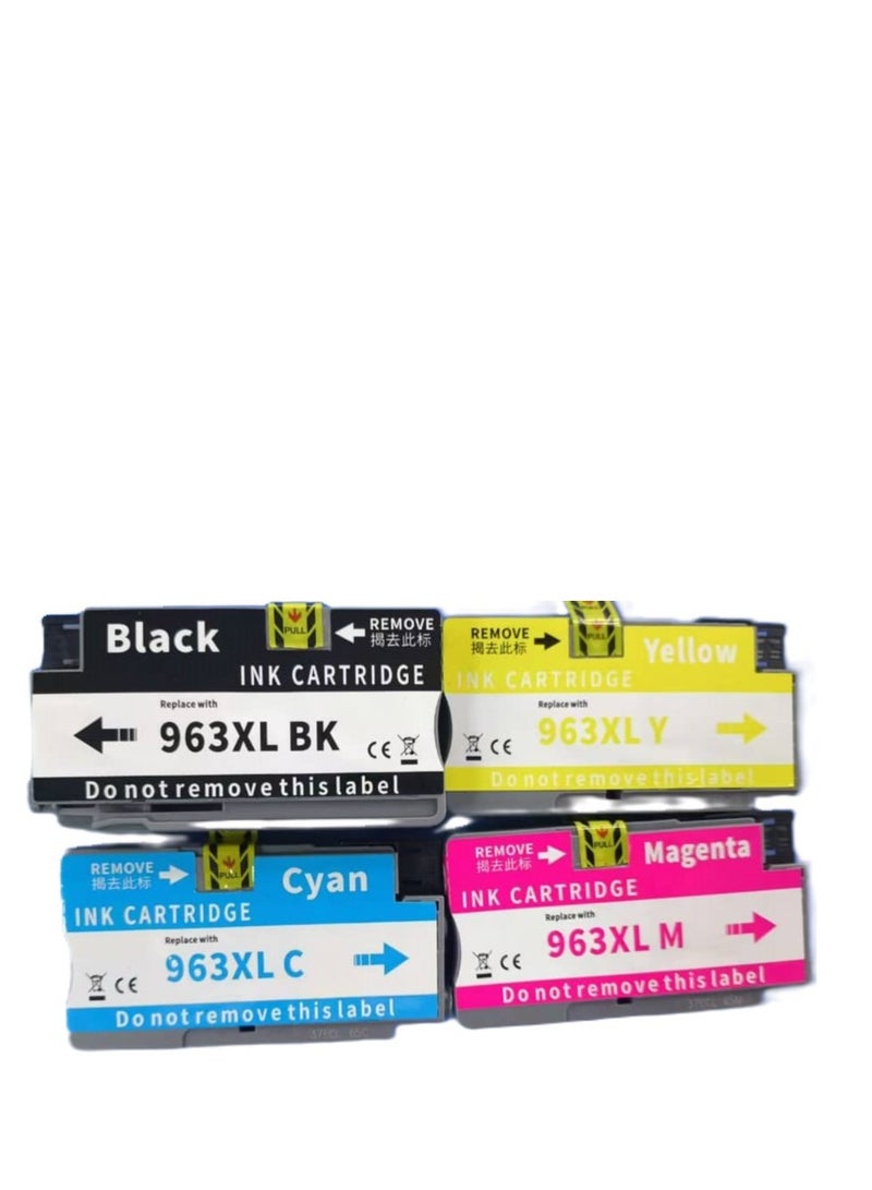 963XL Ink Cartridge Multipack (Black, Cyan, Magenta, Yellow – 4 Pack, With Chip) – Compatible with HP OfficeJet Pro 9010, 9012, 9020, 9014, 9015, 9016, 9018, 9019, 9022, 9025 Series –  Brand - Image 2
