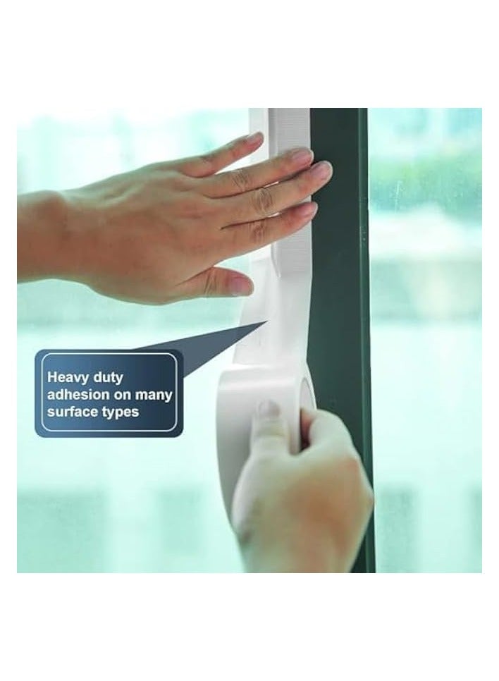 erorex 2Pack Window Sealing Tape, 2inch x 32.8ft Strong Self-Adhesive Sealing Tape for Doors and Windows Waterproof Sealant Strip for Keeping Out Cold Air Dust Rain Smog (White+Silvery) - Image 3
