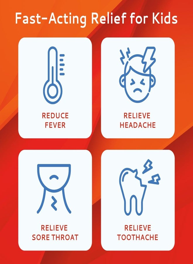 CALMOUR Children's Acetaminophen 24 Strips | Pain Reliever & Fever Reducer | Fast-Acting Support for Cold & Flu Symptoms | Oral Chewable Strips for Kids Ages 2-9 | Travel Size, Orange Flavor - Image 2