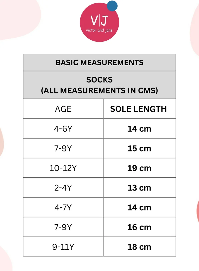 victor and jane Girls 3 Pairs Textured Crew Length School Socks