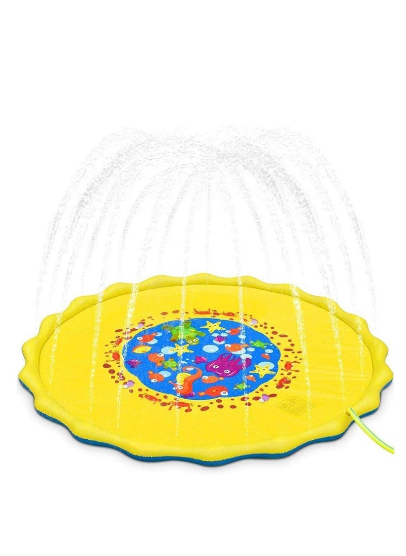 Generic - 1.7m Children's spray mat outdoor water cooling spray mat lawn fountain pool game spray mat - Image 1