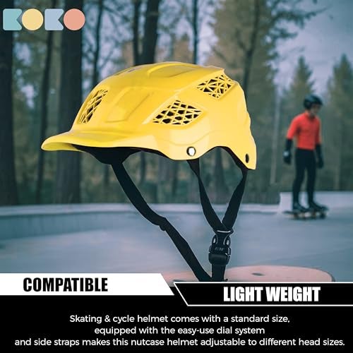 Koko Dragon Kids Skating & Cycling Helmet | Protective Gear for Boys & Girls (Yellow, Medium 560 MM) - Image 5