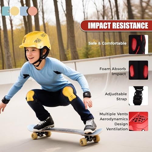 Koko Dragon Kids Skating & Cycling Helmet | Protective Gear for Boys & Girls (Yellow, Medium 560 MM) - Image 3