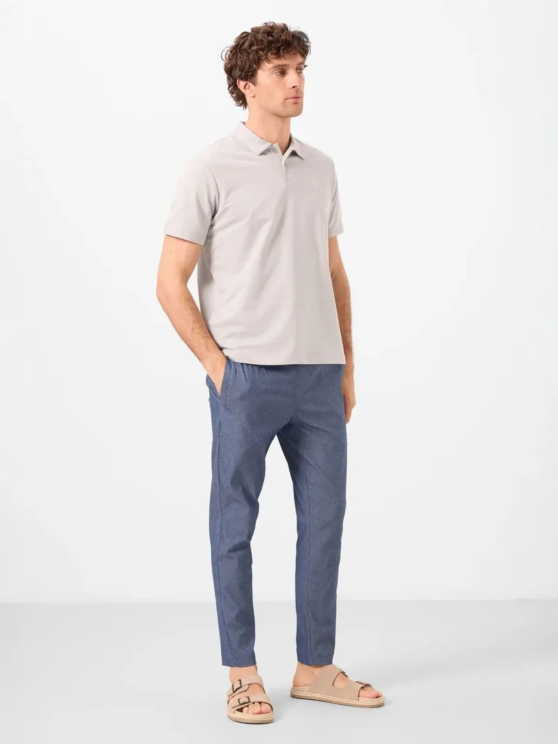 تومي لايف TOMMY Men's Straight-leg Gabardine Chino Trousers