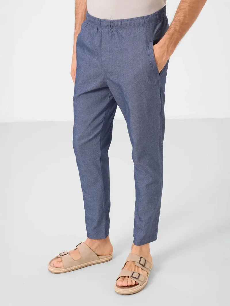 تومي لايف TOMMY Men's Straight-leg Gabardine Chino Trousers