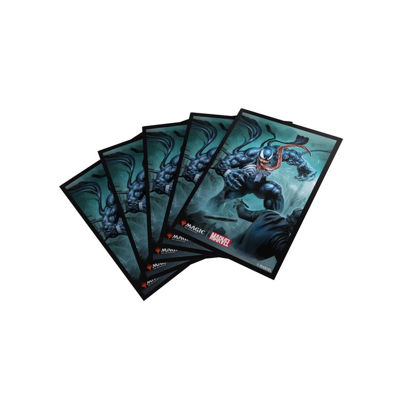 Gamegenic Magic: The Gathering Marvelâ€™s Spider-Man Premium Art Sleeves - Venom - 105 Matte Textured Card Sleeves with Full-Color Artwork, Tournament-Ready & Plastic-Free Packaging - Image 1