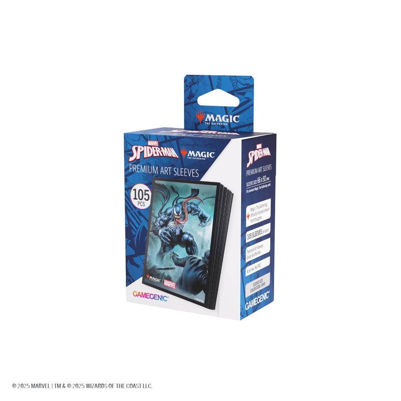 Gamegenic Magic: The Gathering Marvelâ€™s Spider-Man Premium Art Sleeves - Venom - 105 Matte Textured Card Sleeves with Full-Color Artwork, Tournament-Ready & Plastic-Free Packaging - Image 5