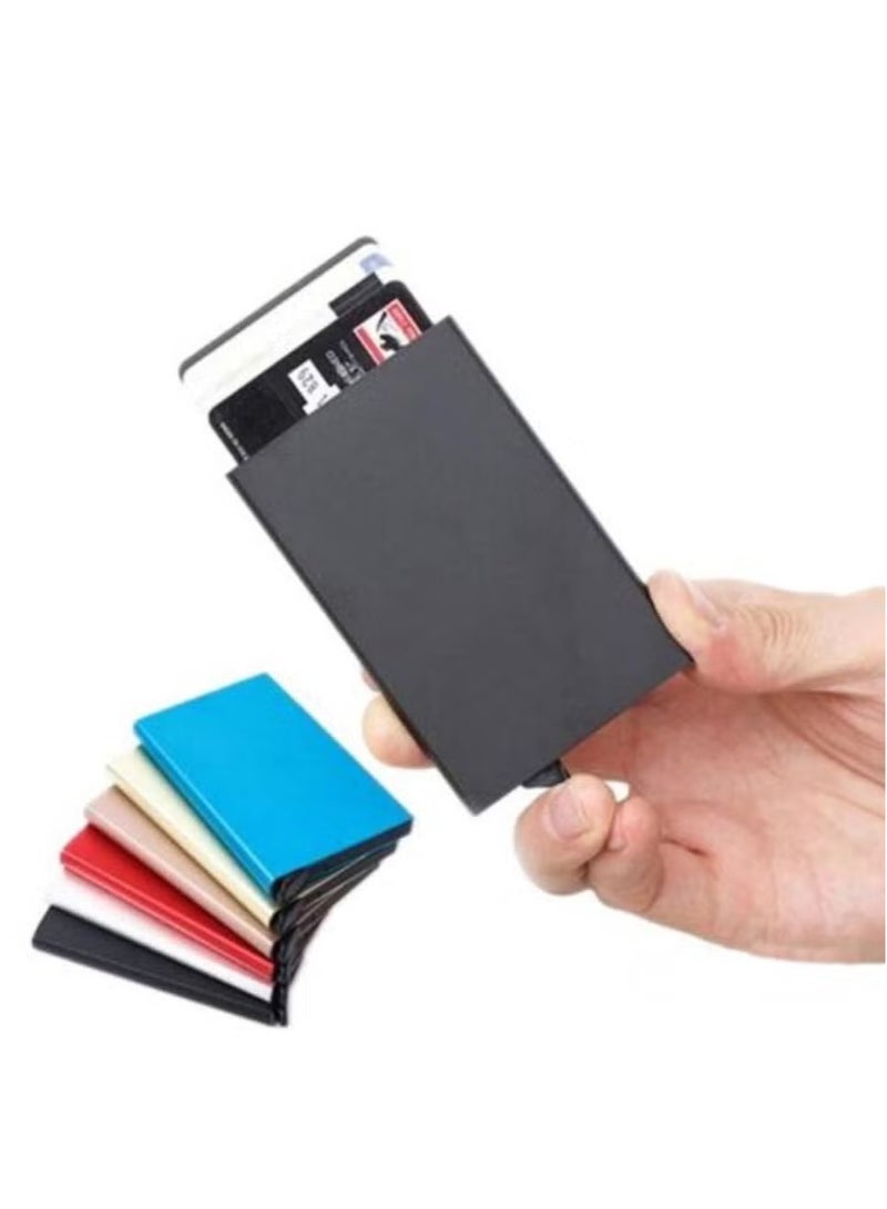 Credit card holder wallet with RFID protection, one click slides out 6 cards  - Image 3