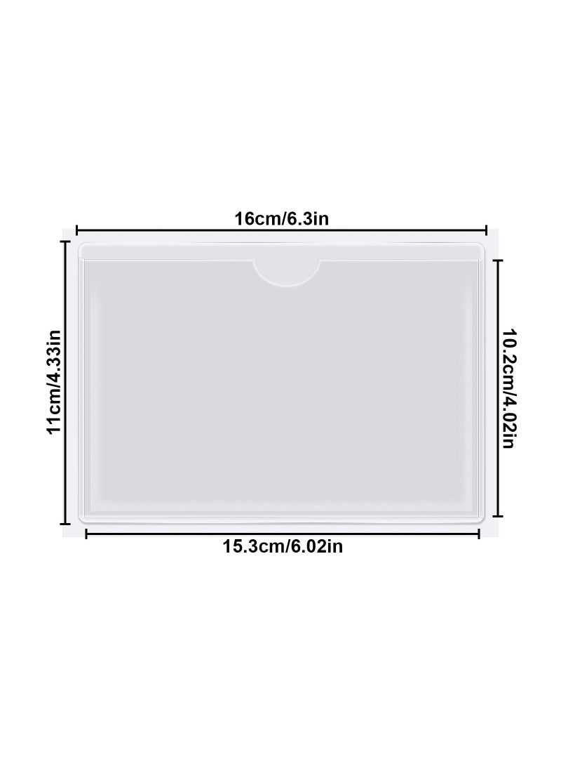 Self-Adhesive Index Card Pockets Top Open for Easy Loading Clear Plastic 30-Pack 4.33 x 6.3 Inches Ideal for Organizing and Protecting Cards - Image 2