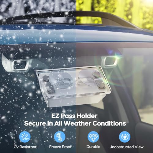 ESVNE Magnetic EZ Pass Holder for Windshield – EZPass Holder with Strong Suction Cup Mount & Ultra Secure Neodymium Magnets – Universal Fit for EZ Pass Mini, IPass, SunPass & Most US Toll Tags - Image 4