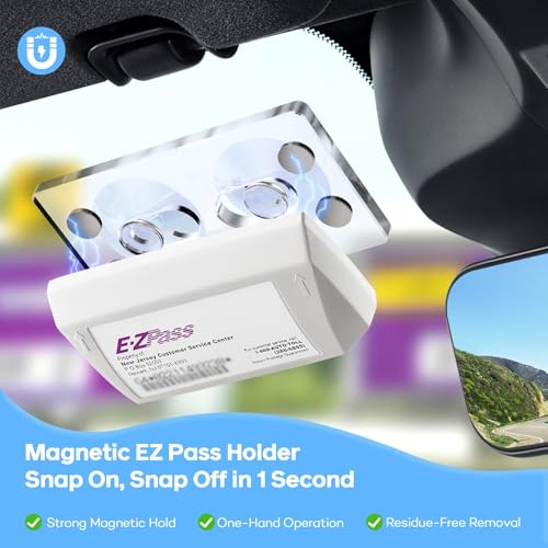 ESVNE Magnetic EZ Pass Holder for Windshield – EZPass Holder with Strong Suction Cup Mount & Ultra Secure Neodymium Magnets – Universal Fit for EZ Pass Mini, IPass, SunPass & Most US Toll Tags - Image 2