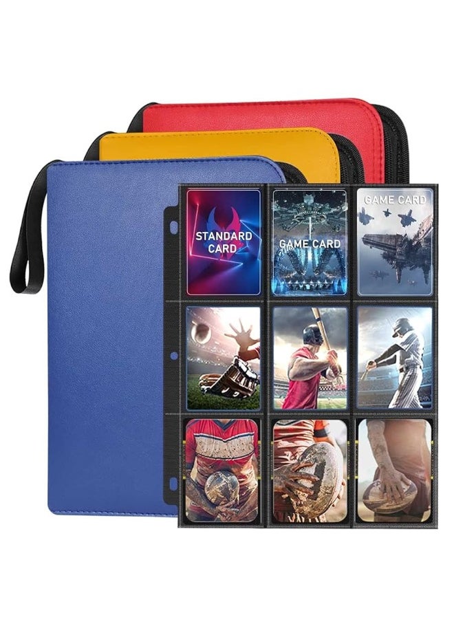 POKONBOY - 900 Pockets Trading Baseball Card Sleeves Binder, 50 Pages Double-Sided Protector Sports Card Binder Fit for MTG YU-GI-OH Cards, Football Cards, Game Cards, Standard Sized Cards for 3-Ring Binder - Image 1