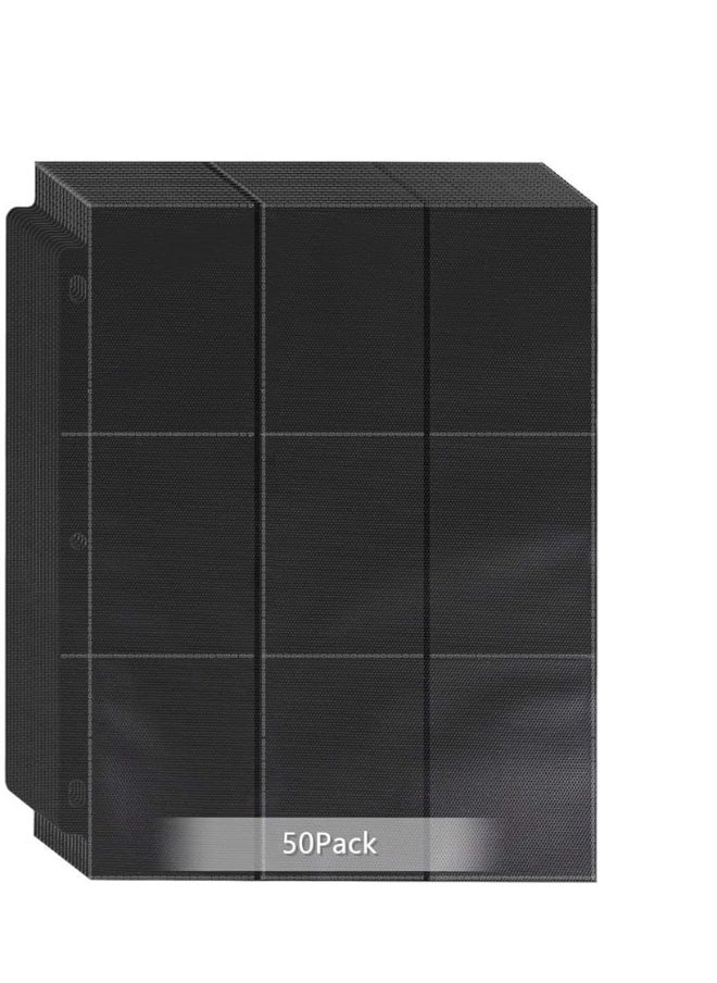 POKONBOY - 900 Pockets Trading Baseball Card Sleeves Binder, 50 Pages Double-Sided Protector Sports Card Binder Fit for MTG YU-GI-OH Cards, Football Cards, Game Cards, Standard Sized Cards for 3-Ring Binder - Image 1