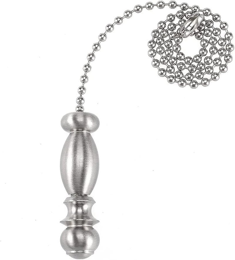 مصباح سقف معلق بسلسلة سحب من النيكل المصقول للمروحة السقفية مقاس 12 بوصة - Image 1