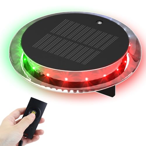 AMOMD Outdoor LED Navigation Lights 6 Modes Multifunctional IP67 Waterproof Solar Charging Positioning Lighting for Sea Marine Vessels Yachts Docks Boats Pontoon - Image 1