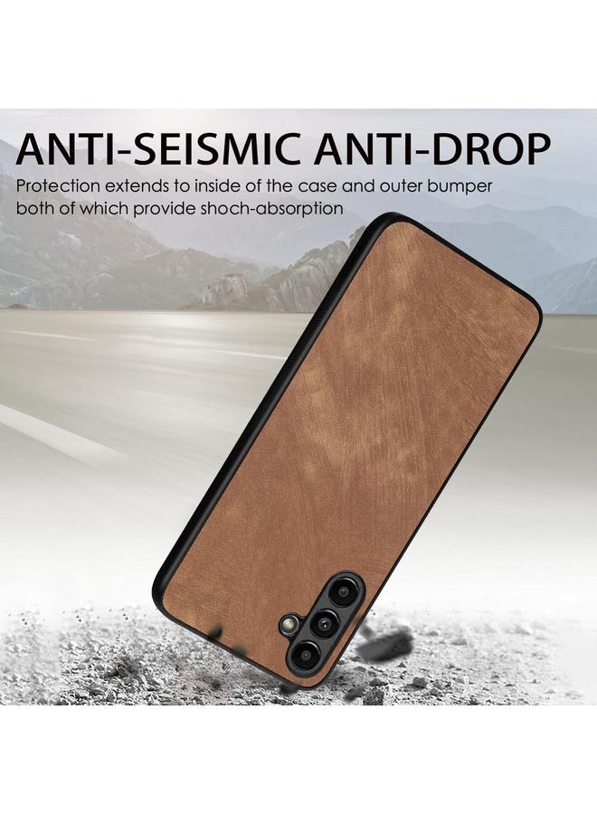 S-TOP Case For Samsung Galaxy A12 Vintage Leather PC Back Cover Phone Case - Image 3