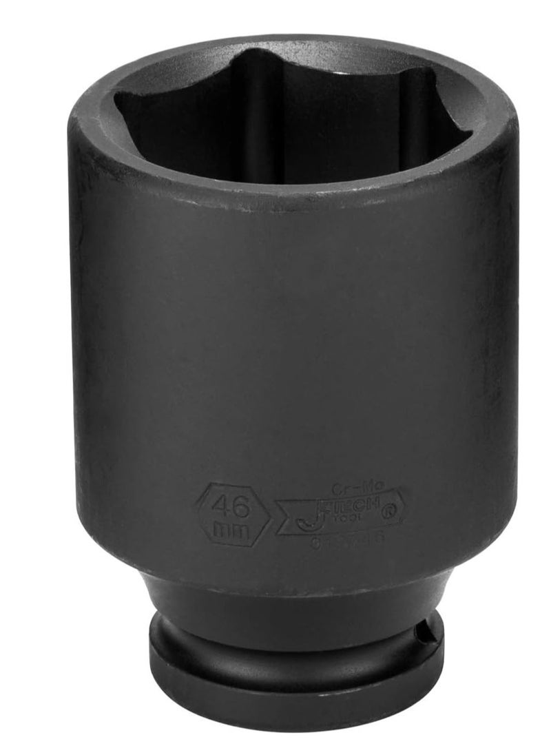 Jetech Jetech 3/4" Dr 46mm Deep Impact Socket, Metric 3/4-Inch Drive Deep Impact Socket, Professional Cr-Mo 3/4-Inch Drive 46mm Deep Impact Socket with 6-Point Design  - Image 2