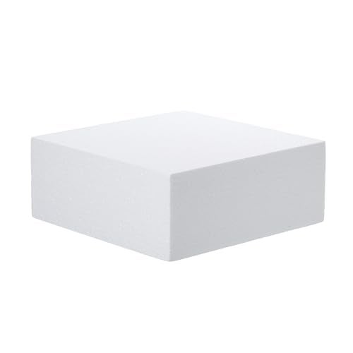 Crafare Craft Foam Blocks 10X10X4 Inch Polystyrene Squares Foam Block for Crafting for Arts School Projects Sculptures Floral Arrangements Modeling and Centerpieces - Image 1
