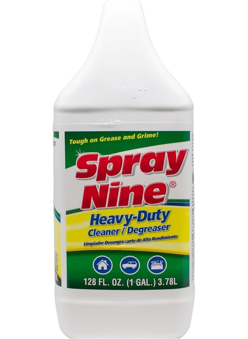 Spray Nine 26801 Heavy Duty Cleaner, Degreaser & Disinfectant, Citrus Scent, Indoor & Outdoor Cleaner for Kitchens, Bathrooms, Yard Equipment Automotive & Industrial 1 Gallon (Pack of 1) - Image 2