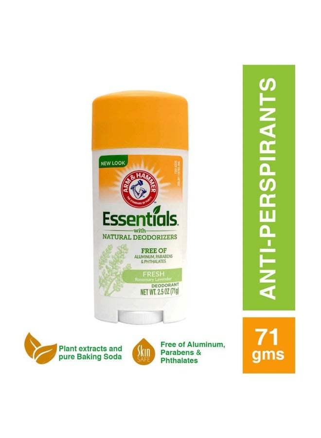 Arm & Hammer Essentials Solid Aluminium Free Deodorant With Natural Deodorizers, Fresh 71G - Image 4