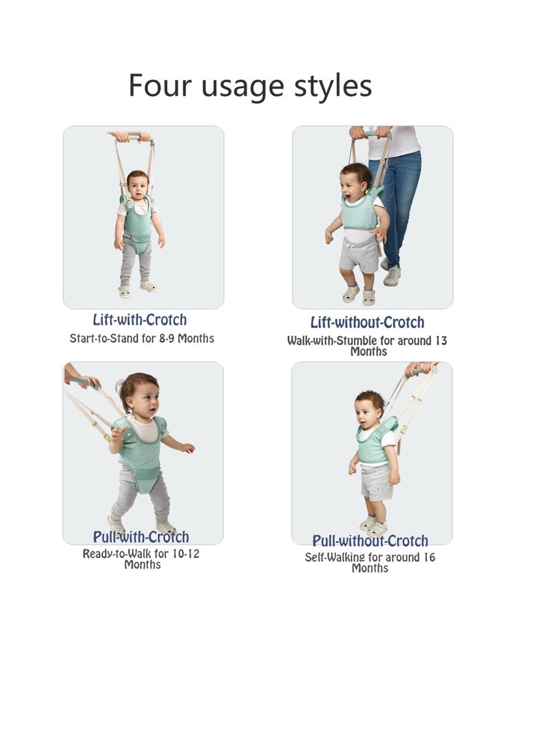 Excefore Handheld Baby Walking Harness, Kids Walking Learning Helper for Boys Girls, Adjustable Walker Safety Harness Assistant Belt for Toddler Infant Child 7-24 Month (Mint Green) - Image 4