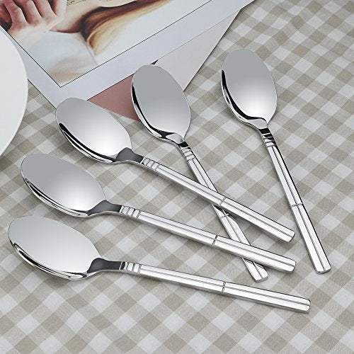 Saedy Stainless Steel Dessert Spoons, 6.7 Inches, 12 Piece Small Spoons for Dessert - Image 4