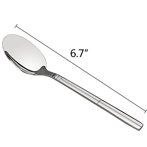 Saedy Stainless Steel Dessert Spoons, 6.7 Inches, 12 Piece Small Spoons for Dessert - Image 2