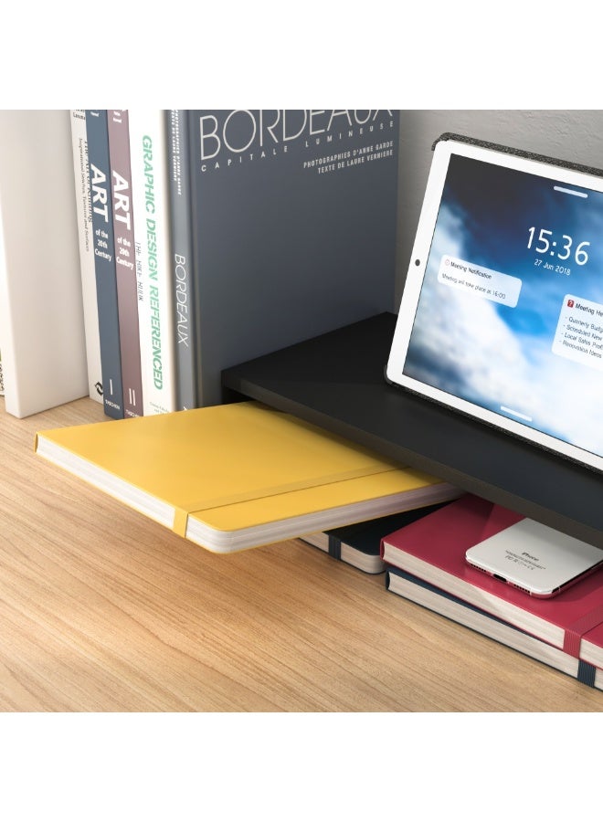 Smart Storage ✨Monitor Stand Riser – Carbon Steel Desktop Monitor Stand with Keyboard Storage, Ergonomic Screen Riser for Office & Home (Black) - Image 2