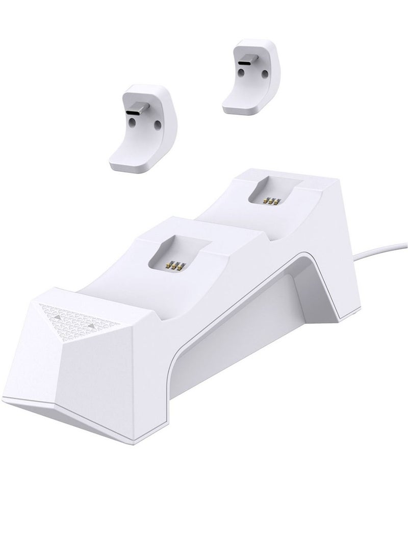 GameWill - Dual Charging Dock for Playstation 5 / PS5 charging station for DualSense Wireless controllers - White - Image 1