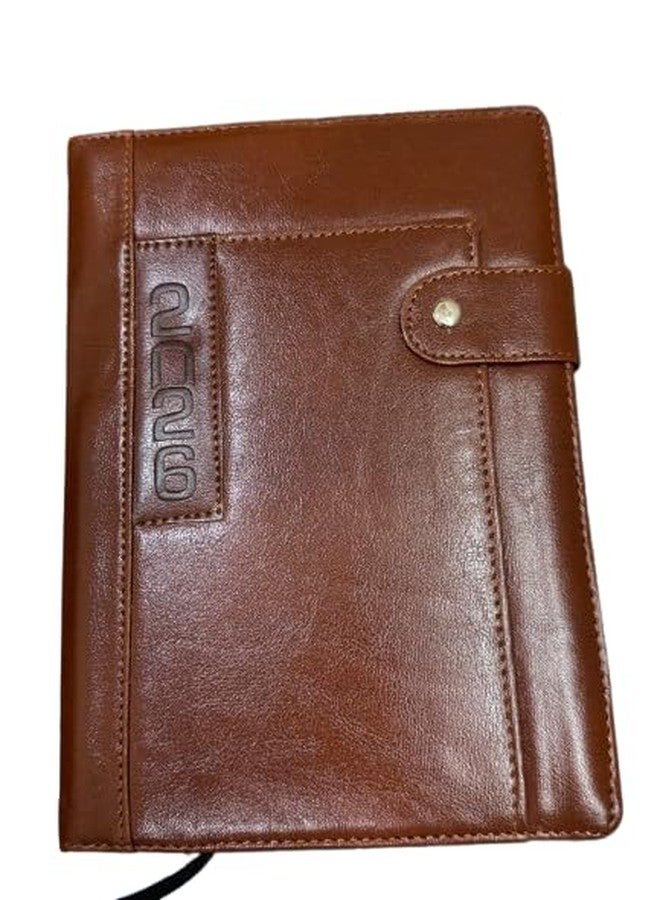 Peeplvalue Leatheratte Cover 2026 Executive Diary with Monthly Cut and Sunday full page with Loop lock and Large Pocket Holder 370 Pages - Image 1