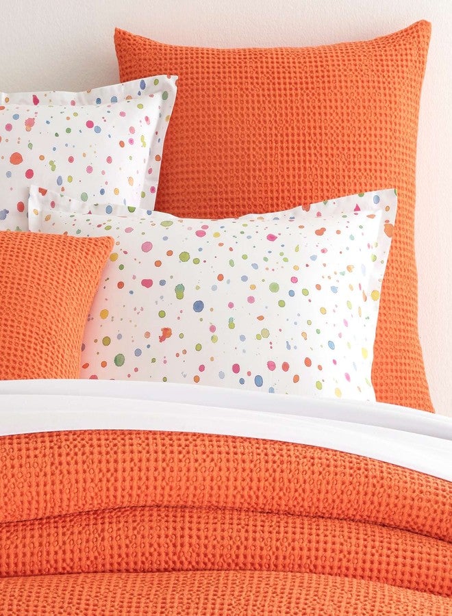 غطاء وسادة باين كون هيل بابل تانجرين ماتيلاسيه، مقاس كينج، بنقشة صفراء/برتقالية سادة - Image 1