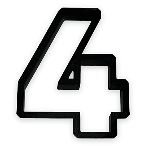 Bundle of Fun 4 Block Numbers Cookie Cutter with Easy to Push Design (3.5 inch) - Image 1