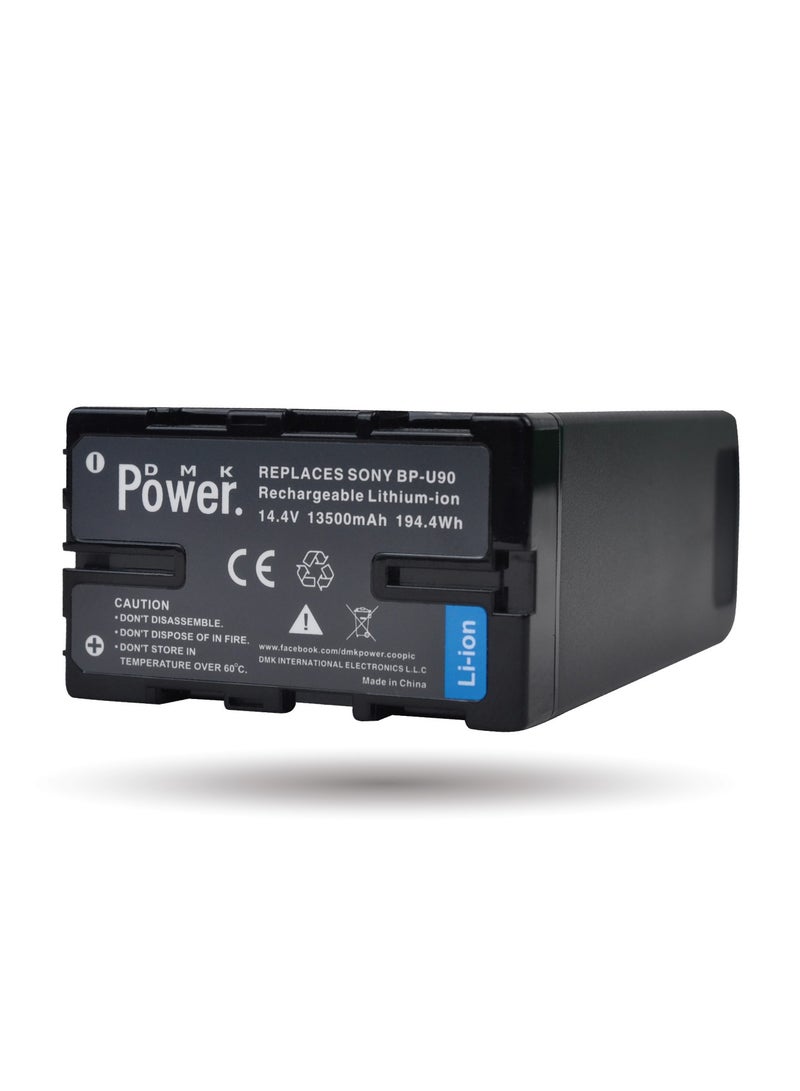 DMKPower DMK Power BP-U90 Higher Capacity (13500mAh) Rechargeable Battery Compatible With Sony PMW-100, PMW-150, PMW-160, PMW-200, PMW-300, PMW-EX1, PMW-EX1R, PMW-EX3, PMW-EX160, etc., Camcorders - Image 2