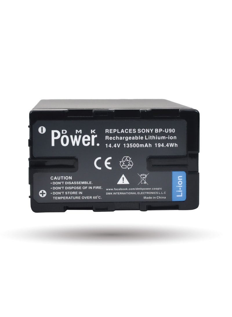 DMKPower DMK Power BP-U90 Higher Capacity (13500mAh) Rechargeable Battery Compatible With Sony PMW-100, PMW-150, PMW-160, PMW-200, PMW-300, PMW-EX1, PMW-EX1R, PMW-EX3, PMW-EX160, etc., Camcorders - Image 3