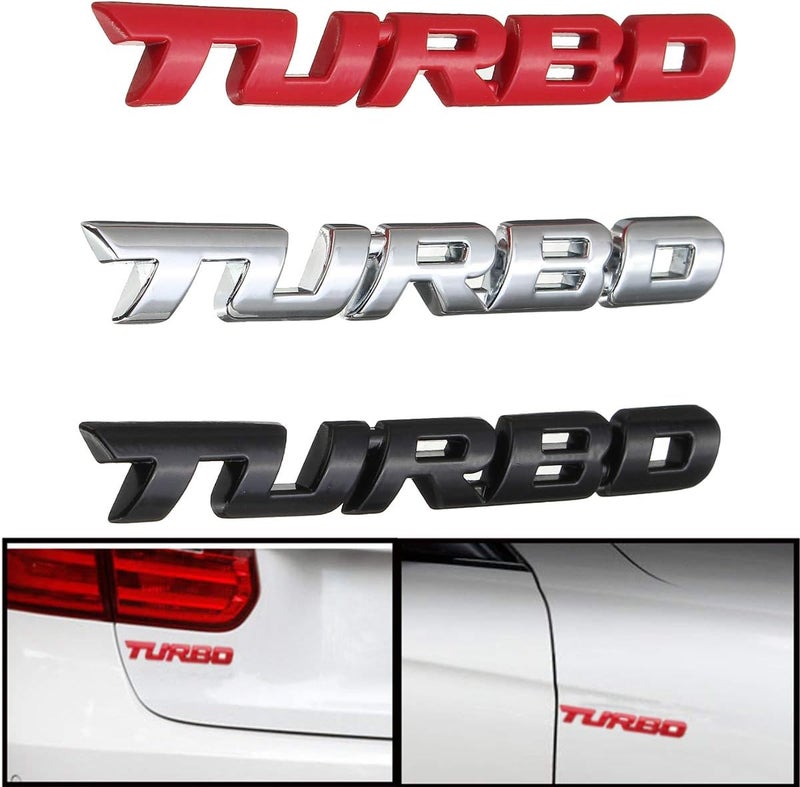 CarOxygen 3D Turbo Large Silver Badge Emblem Sticker Decal for All Car Bike SUV Mobile Laptop (13 x 2 cm) Multi-market matching options - Image 4