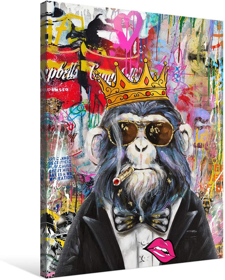 JAPO ART Chimpanzee Wall Art Canvas Print - Image 2
