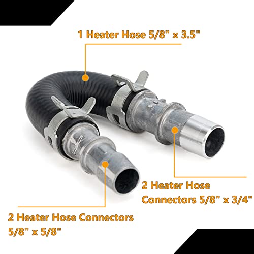 GEATaaT 626-001 Upgrade Aluminum Engine Heater Core Bypass Kit with 5/8" 3/4" Hose Compatible with Most Common Heater Hoses - Image 4