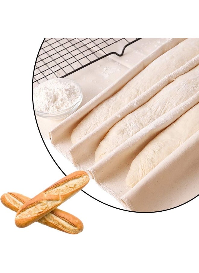 Panxxsen Panxxsen Professional Bakers Couche Extra Large 35 x 26 Inch, Heavy Duty Linen Pastry Proofing Cloth for Bread Dough Baking, Thick Baking Bread Cloth for Baguettes, Loaves, Ciabatta  - Image 3