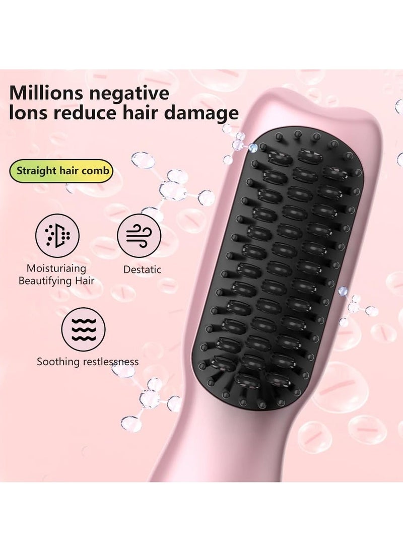 Portable Straightening Brush for Travel, Cordless Hair Straightener Comb, 11 Temperature Adjustment, Fast Heating, Create Hairstyles Anytime, Suitable for Different Hair Types - Image 4