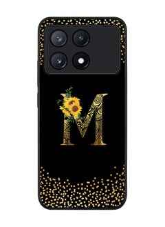 Stylizedd Rugged Black Edge Case for Xiaomi Poco X6 Pro Case Cover- Custom Monogram Initial Letter Mandala Floral Pattern Alphabet - M(Black)  - Image 1