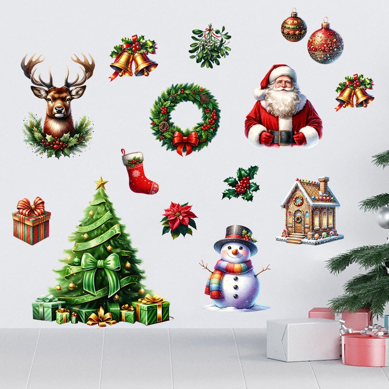 Kunshangpin Manufacturers New Christmas Tree Snowman Gift Self-Adhesive Wall Stickers Living Room Bedroom Corridor Decorative Painting Sd41 - Image 3