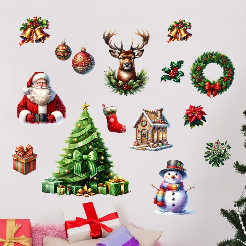 Kunshangpin Manufacturers New Christmas Tree Snowman Gift Self-Adhesive Wall Stickers Living Room Bedroom Corridor Decorative Painting Sd41 - Image 4