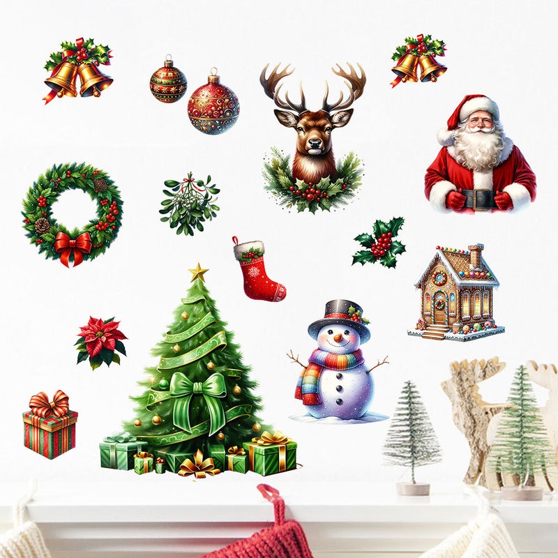 Kunshangpin Manufacturers New Christmas Tree Snowman Gift Self-Adhesive Wall Stickers Living Room Bedroom Corridor Decorative Painting Sd41 - Image 2
