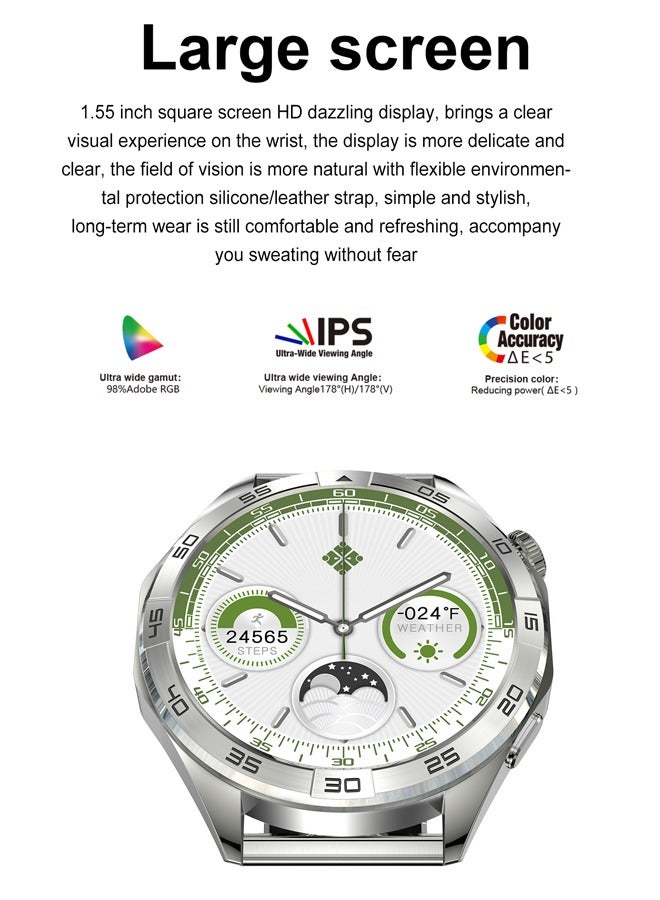 RollsTimi  Men's Smart Watch Sports Waterproof Watch With Full Touch Screen Voice Chat Heart Rate And Sleep Monitoring Bluetooth Pairing Android And iOS - Image 2