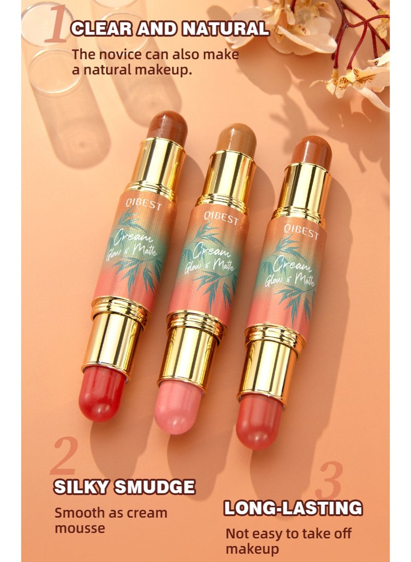 كيو آي بست قلم كونتور متعدد الاستخدامات، ثنائي اللون، بلمسة نهائية حريرية، مقاومة للماء، تدوم طويلًا. مثالي لللمسات التجميلية اليومية. - Image 3