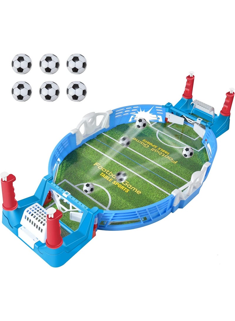 6 Balls Football Table Interactive Game, Tabletop Football Soccer Pinball for Indoor Game Room, Desktop Sport Board Game for Adults Kids Family Game Night Fun (15"x 7" x 3") - Image 1