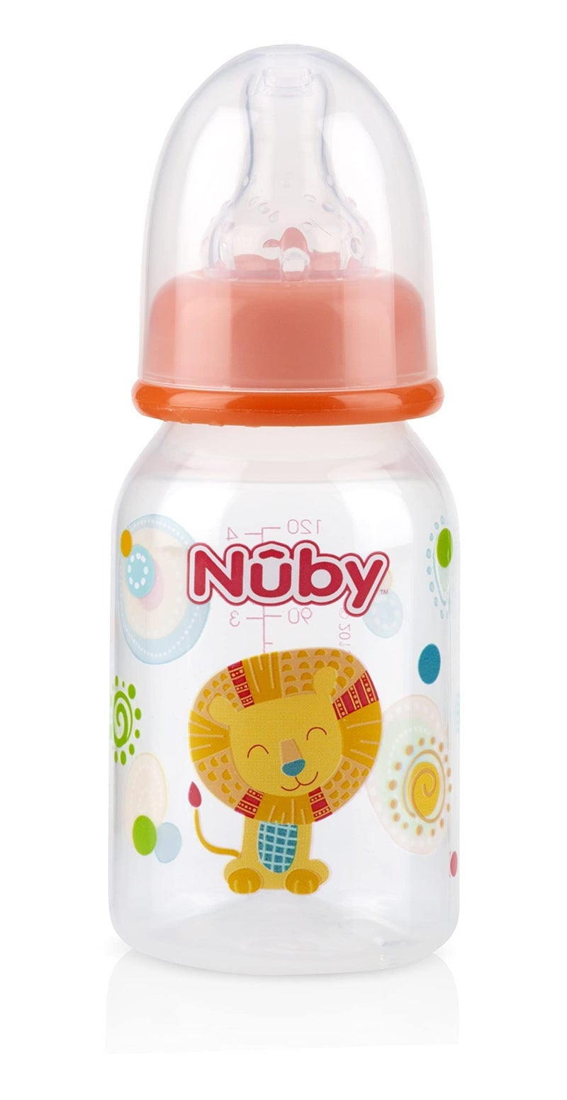 Nuby Printed Non-Drip Bottle, 4 Ounce, 1 Pack of 1 Bottle, Colors May Vary - Image 3