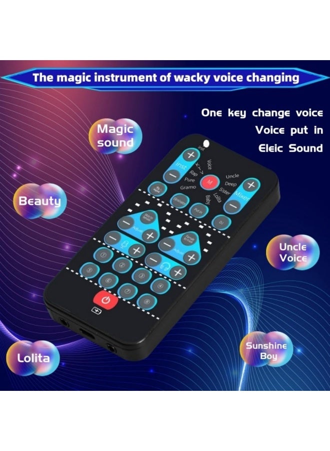 Arabest Live Sound Card Voice Changer,Handheld Sound Card Mini Voice Changer Device 8 Fixed Sound Effects Plug and Play,Gaming Recording,for Mobile Phone Computer - Image 4